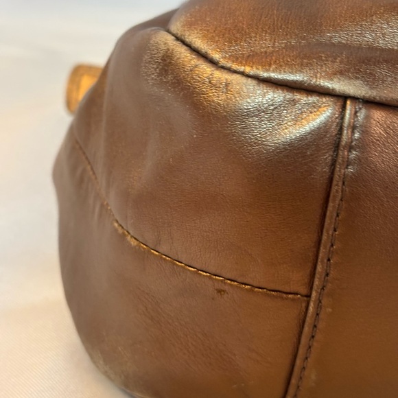 COACH Madison Lynn Satchel F17092 Metallic Bronze Leather Hobo - Picture 12 of 15